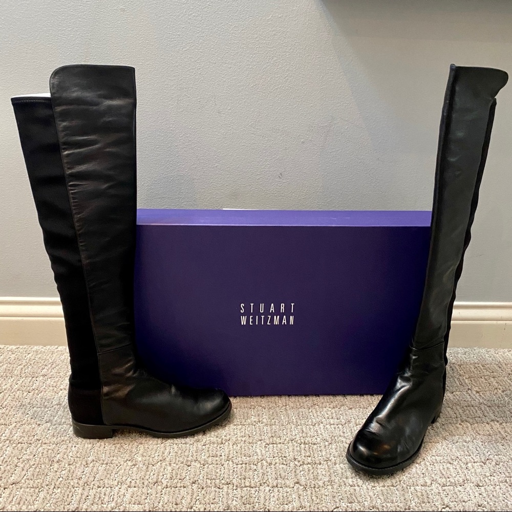Stuart Weitzman 5050 Over the Knee Boots in Black